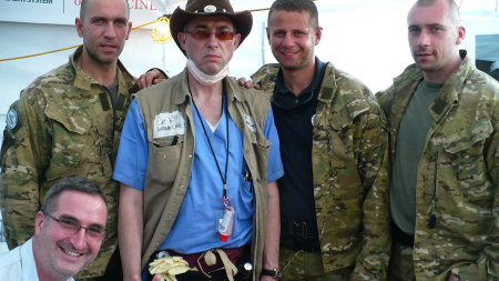 Polish military guard brought in a priest...