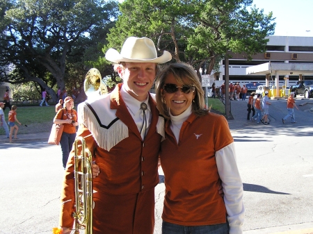 Rebecca and Cade, my son at UT Game