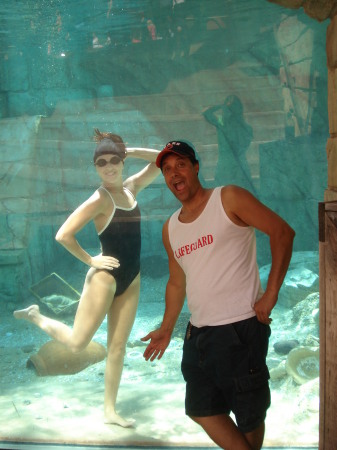 Me at Sea world with the oyster diver!