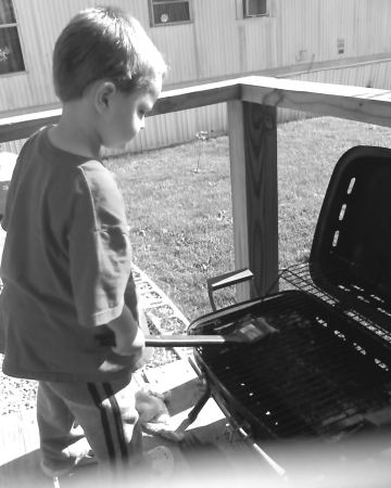 Keagan's 1st grillin