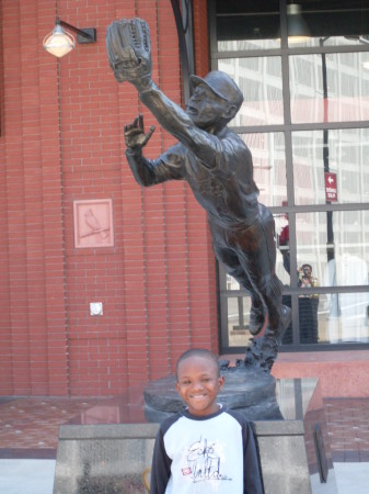 my nephew coby at busch stadium 2009