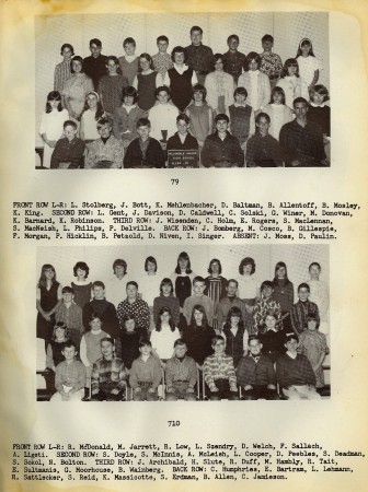 Class photos from the 1960s