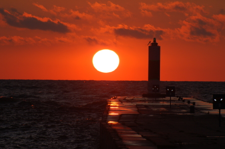 Sunset at South Haven Michigan Pier