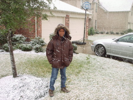 snow in houston..