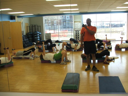 teaching another aerobics class