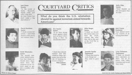 Courtyard Critic from the School News Paper