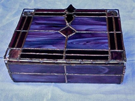 Leaded glass box made for husband