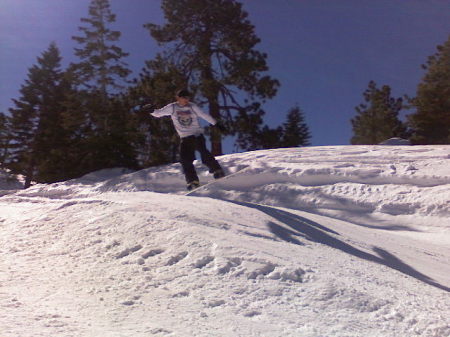 Jeffrey my second son loves to snowboard