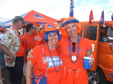 Linda & friend at Fiesta Bowl tailgate party