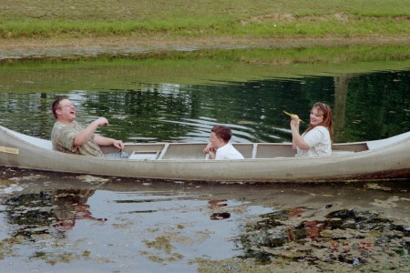 Me, Dakota and his uncle canoeing