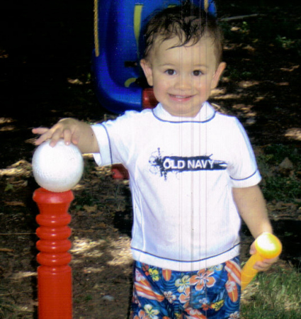 Miles and his T-Ball Set