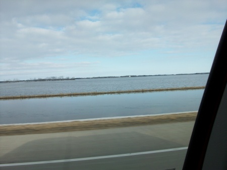 A picture of the flooding in ND