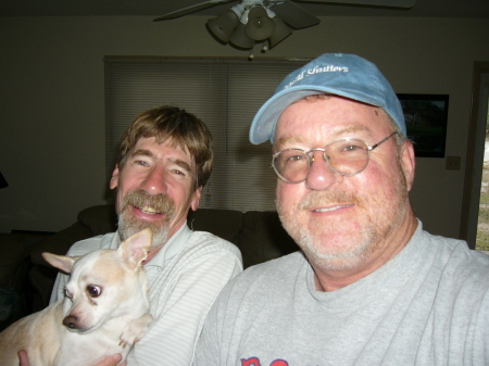 Jeff Opitz and dog visit Nancine in N. C.
