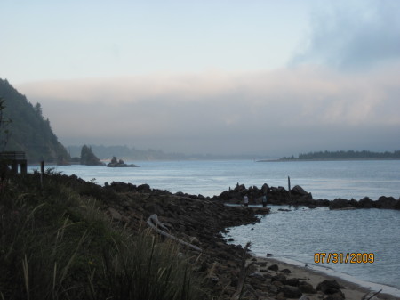 Looking from the campground to Tillamook