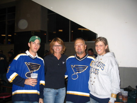 Fun at Blues game.