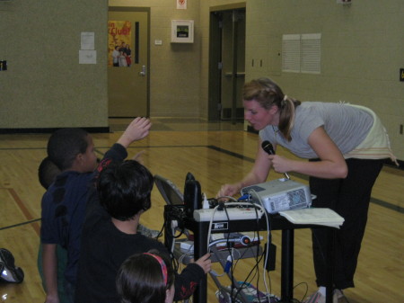 Veronica teaching 4th graders about Zambia