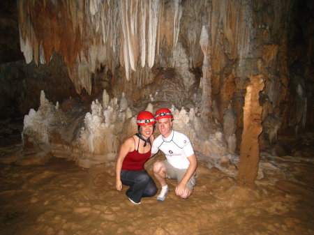 In cave