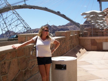 my wife at hover dam