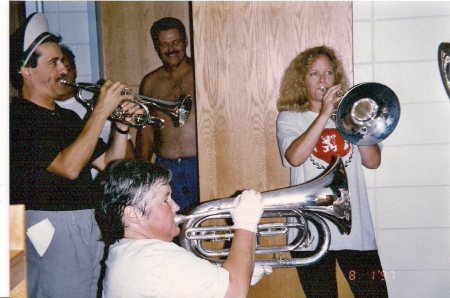 Jam session after an exhibition in NY 1997
