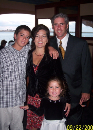 My family at dinner on Harbor Island