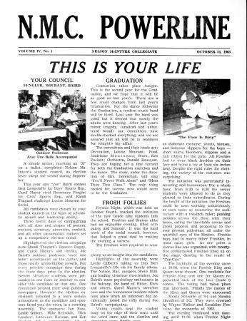 SCHOOL NEWSPAPER OCT 25,1963