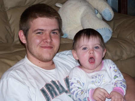 Our youngest kid, Cody and his baby girl