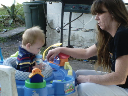 Tristen And Nana Playing with his toy's