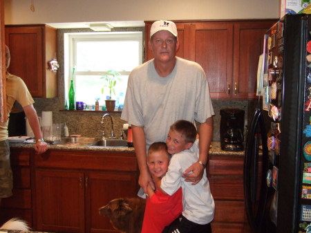 hubby and grandsons