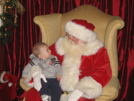 Riley and Santa talking things over.