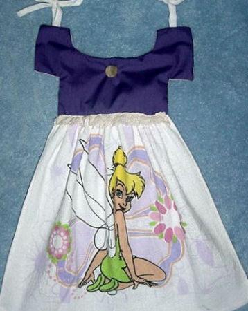 tinkerbell child bathroom hanging towel