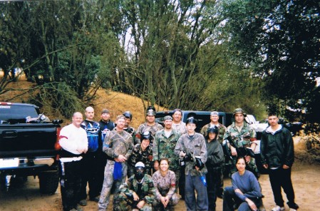 After a day long paintball session.