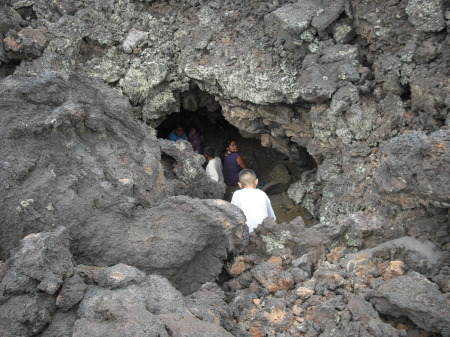 The entry way to one cave at the land.