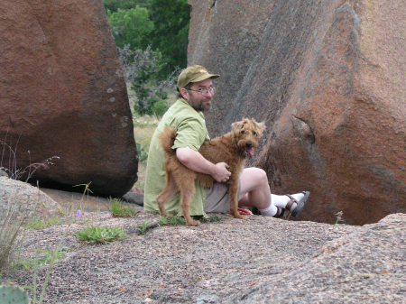 Katie & Me on Enchanted Rock, TX. '05'