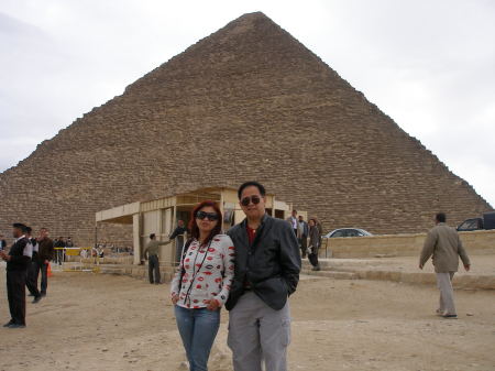 Daughter- Paula and me 2007 Giza Pyramid