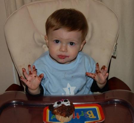 Tyler's First Birthday cupcake