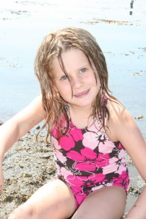 Ella at Beach in Maine