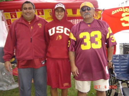 Alex, Mido and my brother Gil at USC game