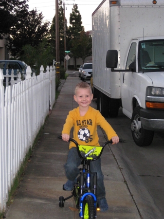 My son and his big boy bike