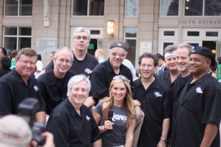 Group Shot with the Mavs Announcer