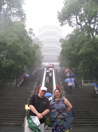 Steps up to Lei Feng Pagoda