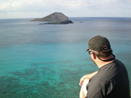 Scott Looking out at Rabbit Isle