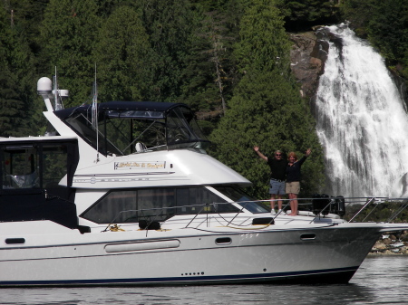 Barbara and Pat in Princess Lousia Inlet BC