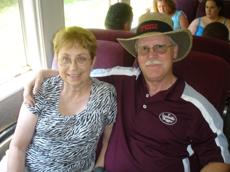 Nancy and Ray on train ride in Kentucky   2009