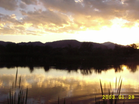 A walk in the park at sunset Colorado Springs