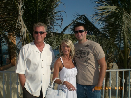 My Husband Paul, Son Kyle and me in Cabos