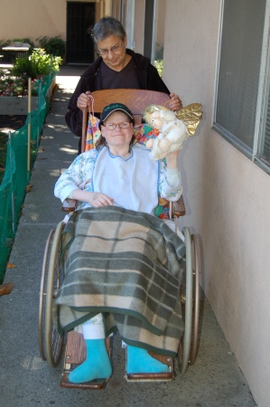 Shannon with caregiver Katz