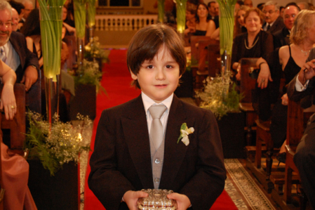 my grandson Matheus carrying the wedding rings