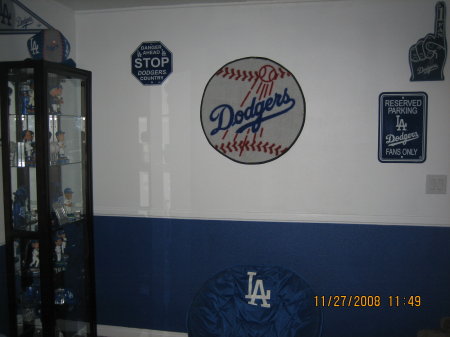 ONE OF MY WALLS WITH DODGER STUFF