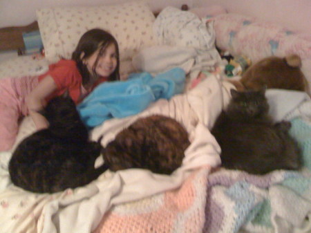 Ashley and the cats