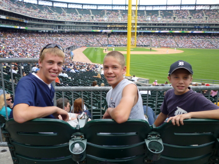 Ryan, Eric and Blake at Comerica Park